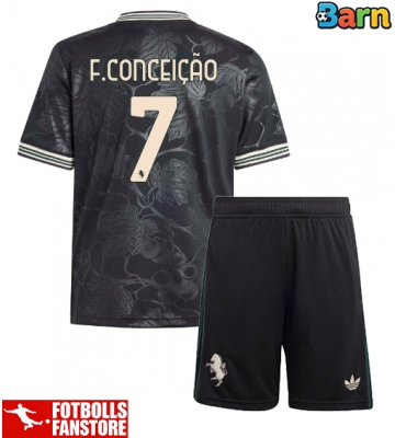 Juventus Francisco Conceicao #7 Tredje Tröja Barn 2025-26 Kortärmad (+ Korta byxor)